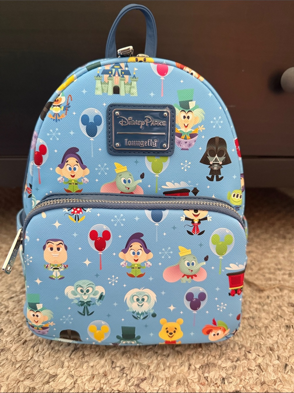 Loungefly Light Blue Disney Parks Character Mini Backpack